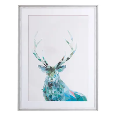 Framed Wall Print KAYES Rectangular x cm Animal Blue