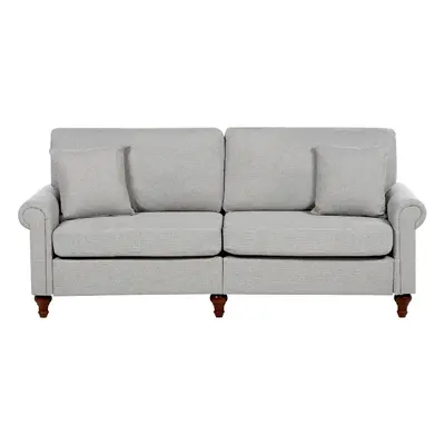 3 Seater Fabric Sofa Light Grey GINNERUP