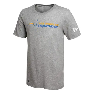 New Era NFL Men's Gametime Dri-Tek Cool Grey Short Sleeve T-Shirt, Los Angeles Chargers, Large