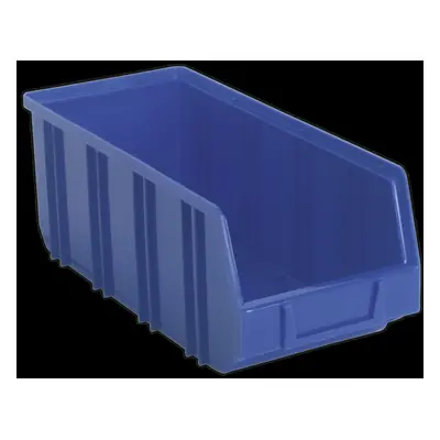 Plastic Storage Bin Deep x x 125mm Blue Pack of