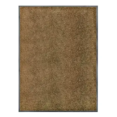 vidaXL Doormat Washable Brown Home Garden Barrier Entrance Rug for Front Door