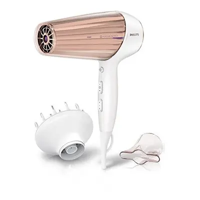 Philips MoistureProtect Hair Dryer with Ionic Conditioning, 2300W - HP8280/03 - White/Rose Gold