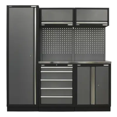 Garage Storage System Unit - x x 2000mm - 38mm Stainless Steel Worktop