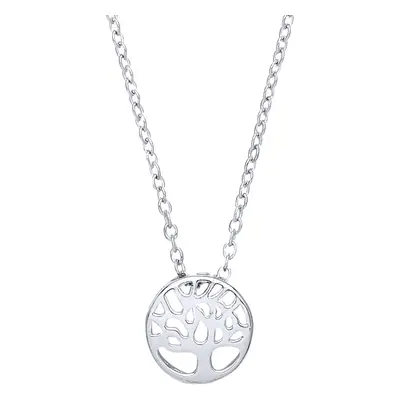 Jewelco London Ladies Sterling Silver Tree of Life Charm Necklace - GVK228