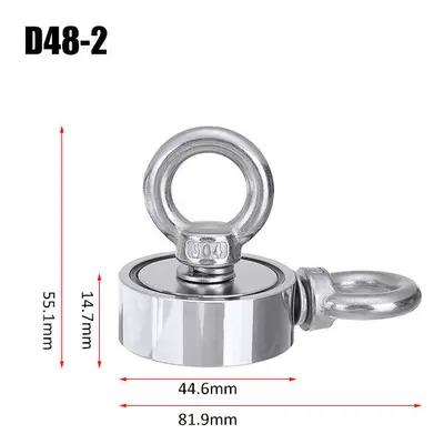 (48mm) Strong Salvage Magnet Pot Fishing Magnet Deep Sea Magnetic Hook Neodymium Recovery Magnet