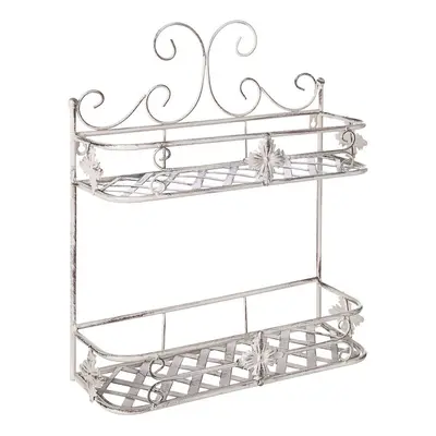 Metal Bathroom Wall Shelf White MARAYES