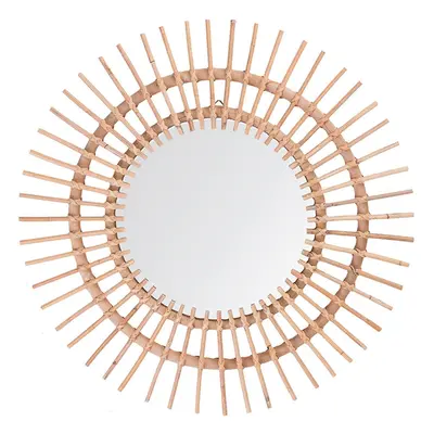 Wall Mirror STENEN cm cm Rattan Beige