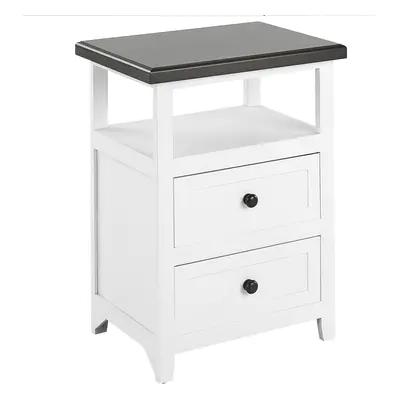 2 Drawer Bedside Table LAYOLA White