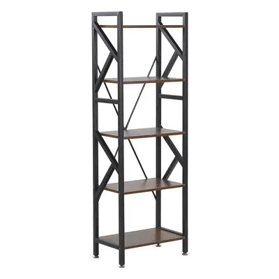 5 Tier Bookcase DALE Dark Wood