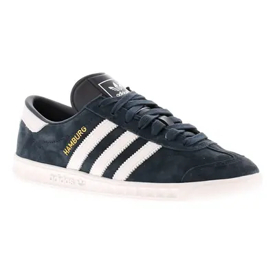 (Navy, 8.5 (Adults')) Adidas Originals Mens Trainers Hamburg Leather Lace Up navy UK Size