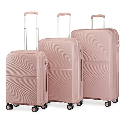 Nude Color 20/24/28 Inch Spinner Hard Shell PP Suitcase Set