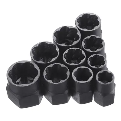 () 10pcs Damaged Nut Bolt Extractor Repair Kit Metric Broken Bolt Remover Stud Extractor