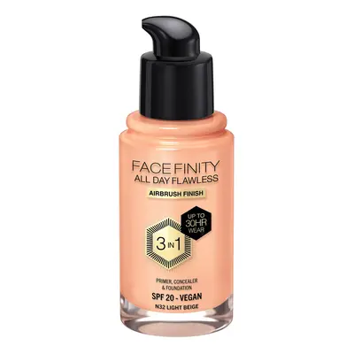 Max Factor Facefinity All Day Flawless In Foundation SPF 20, No crystal Beige