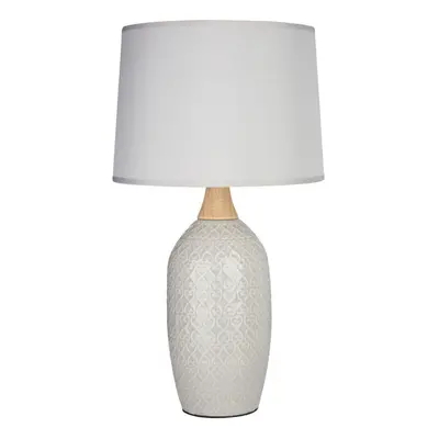 Premier Housewares Willow Grey Ceramic Table Lamp