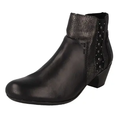 (Black, UK 7.5) Ladies Rieker Ankle Boots