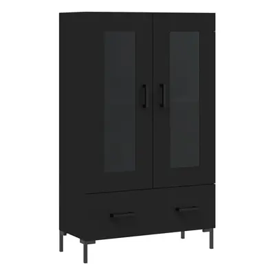 (black) vidaXL Highboard Sideboard Storage Cabinet Side Cabinet Black Engineered Wood