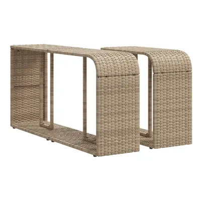 vidaXL Storage Shelves Storage Racks Display Shelves pcs Beige Poly Rattan