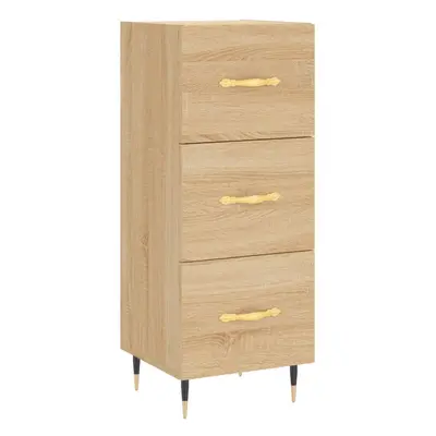 (sonoma oak) vidaXL Sideboard Storage Cabinet Cupboard Side Cabinet White Engineered Wood