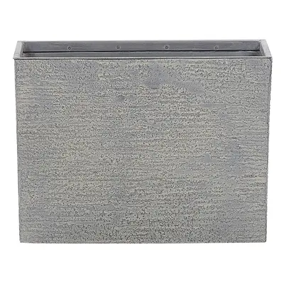 Rectangular Plant Pot x x cm Grey EDESSA