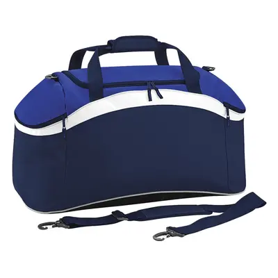 (One Size, French Navy/ Bright Royal/ White) BagBase Teamwear Sport Holdall / Duffle Bag (54 Lit