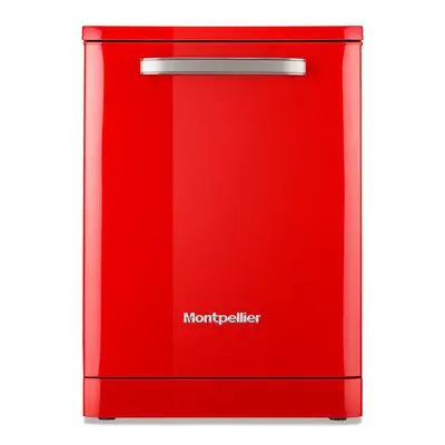 Montpellier MAB1353R Freestanding Dishwasher 60cm in Red