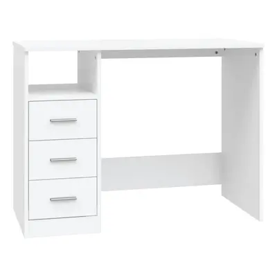 (white) vidaXL Desk with Drawers Engineered Wood Standing Desk Furniture Multi Colours