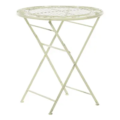 Metal Garden Bistro Table Ã¸ cm Light Green BIVIO