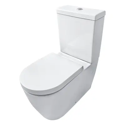 NRG Bathroom Modern Close-Coupled Toilet with Cistern and PP Seat Cover