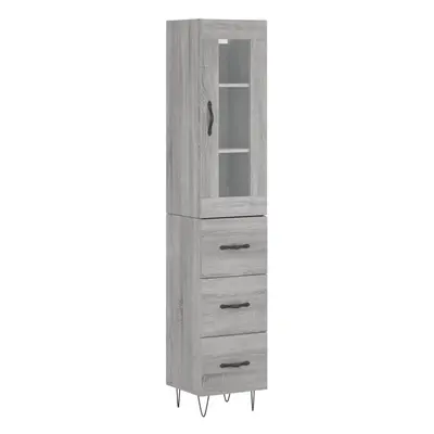 (grey sonoma, drawers) vidaXL Highboard Sideboard Storage Cabinet Home Side Cabinet Engineered W