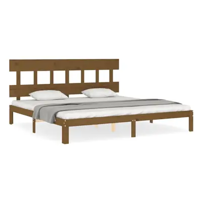 (honey brown, x cm/with headboard) vidaXL Bed Frame Bedroom Platform Bed Wooden Bedstead Bed Bas