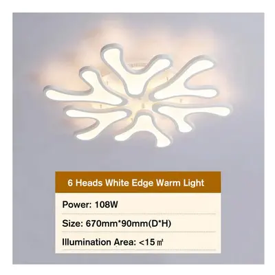 (Type I:Â Â heads warm white light white shell) LED Modern Ceiling Light For Living Dining Room 