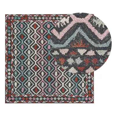 Wool Area Rug x cm Multicolour HAYMANA