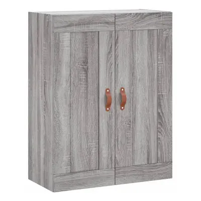 (grey sonoma) vidaXL Wall Mounted Cabinet Bathroom Cabinet High Gloss White Engineered Wood