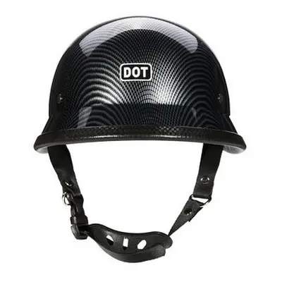 German Motorcycle Carbon Fiber Half Face Helmet Chopper Cruiser Biker M/L/XL SIZE