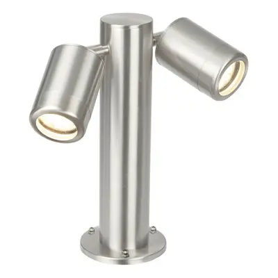 IP65 Twin Outdoor Lamp Post Bollard Light Adjustable GU10 Marine Grade Steel