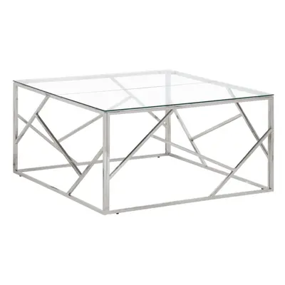 (silver, glass) vidaXL Coffee Table Hallway Accent End Table Console Centre Tea Side Table