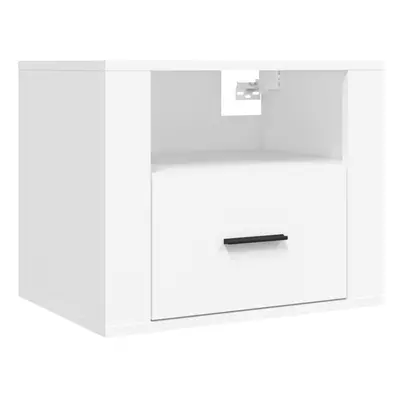 (White, x Bedside cabinet) vidaXL 1/2x Wall-mounted Bedside Cabinet Floating Bedside Unit Multi 