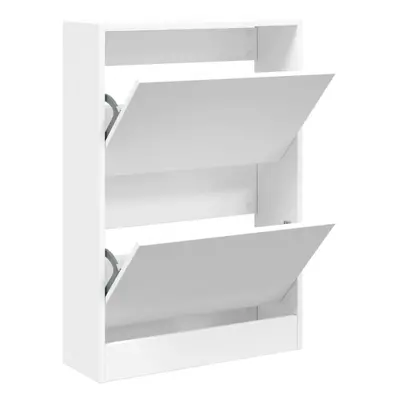 (white, x x 87.5 cm) vidaXL Shoe Cabinet with Flip-Drawers Shoe Storage Shelf Shoe Rack Cupboard