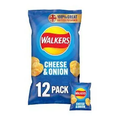 Walkers Cheese & Onion Multipack Crisps 12x25g (Pack of 15)