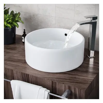 Etive 420mm Cloakroom Stand Alone Round Counter Top Basin Sink Bowl