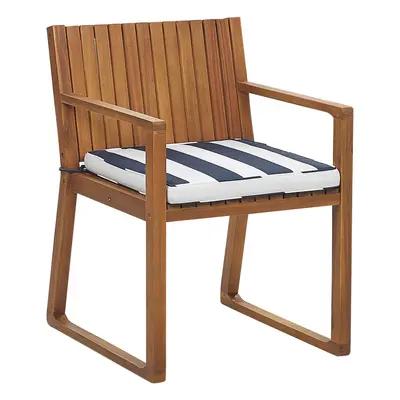 Garden Chair SASSARI Acacia Wood Navy Blue