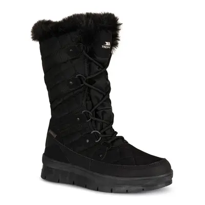 (3, Black) Trespass Womens Snow Boot Fleece Waterproof Evelyn