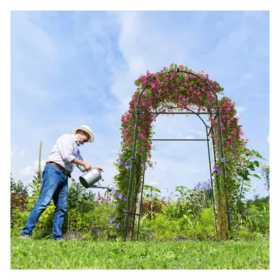 230CM Metal Garden Arch Heavy Duty Arbor Climbing Trellis Pergola Decoration