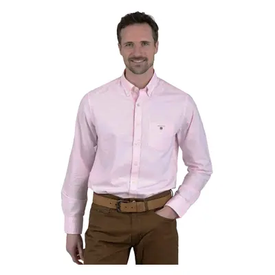 (L, Pink) Gant Mens Regular Fit Oxford Shirt