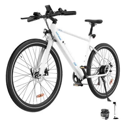 (WHITE) Hitway BK19 700C Electric Bike 36V,12Ah Removable Battery Speed range 40-80Km