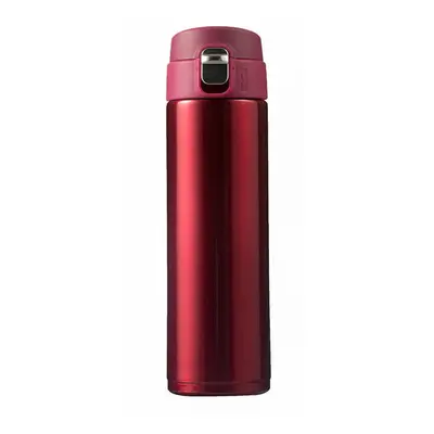 (Rose Red) 500ML Vacuum Thermos Stainless Steel Insulated Cup Lightweight Water Bottle Outdoor C