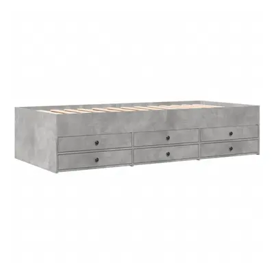 (concrete grey, x cm) vidaXL Daybed with Drawers Sofa Bed Guest Bed Black 100x200 cm Engineered 