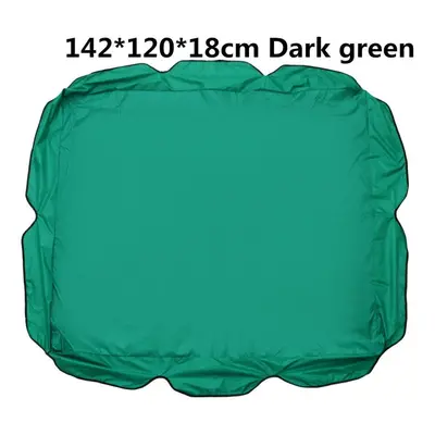 (Dark Green) 142*120*18CM Two-seat Swing Ceiling Canopy Dust-proof Shade Waterproof for Outdoor 