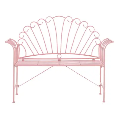 Garden Bench CAVINIA Metal Pink