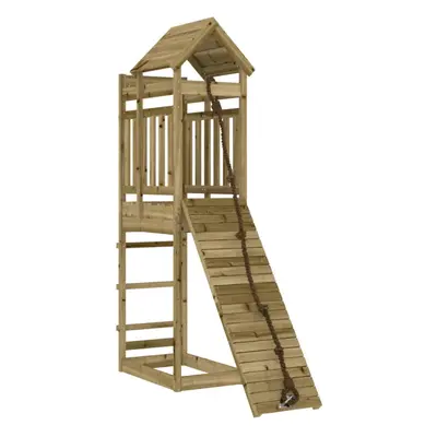 (solid impregnated pinewood) vidaXL Outdoor Playset Playhouse Play Tower Playground Set Solid Wo